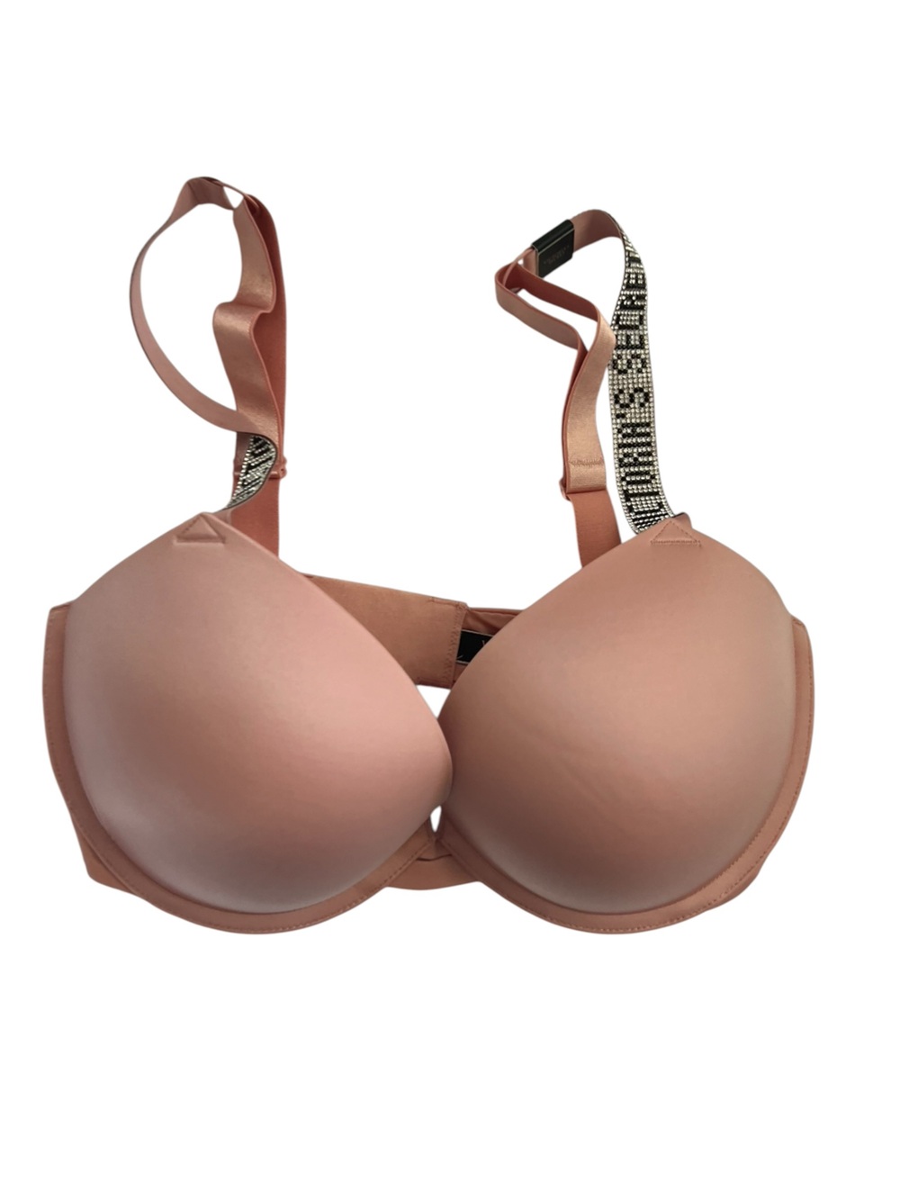 Victoria Secretly Very Sexy Satin Rhinestone Logo Strap Push Up Bra